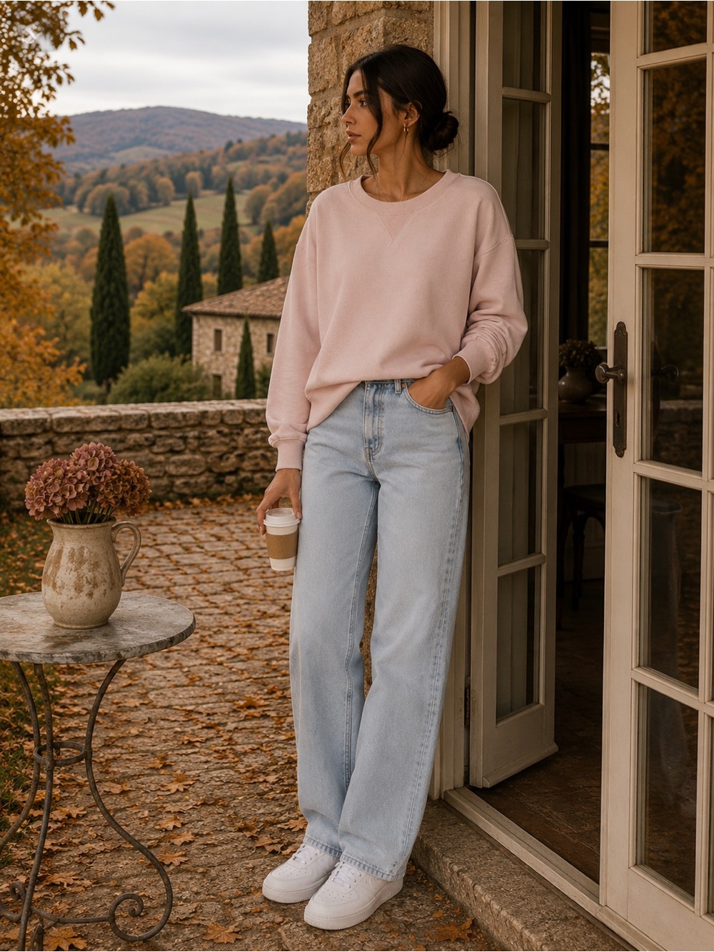Spanx Airessentials Crew Sweatshirt Pale Pink